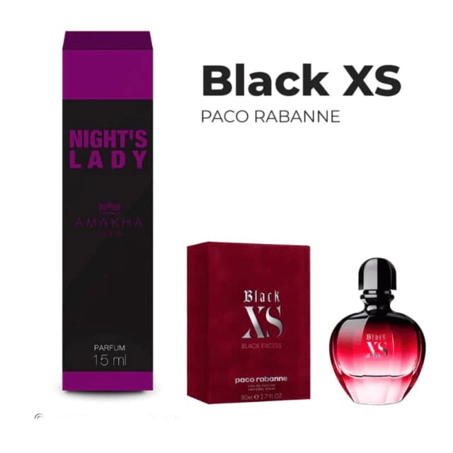 Nights Lady Amakha Paris 15 ml - Black Xs Pacco Rabanne